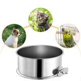 Detachable pet cage food and water bowl for dogs and small pets