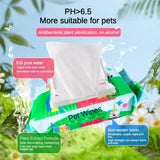 Dog and cat wet wipes for cleaning paws, fur, and messy areas