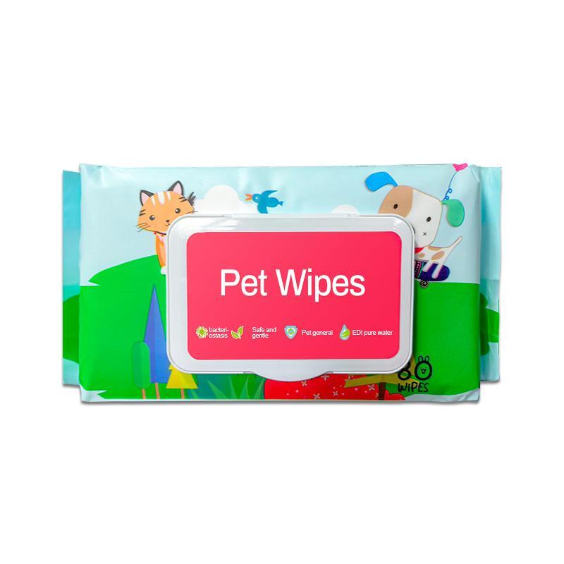 Fragrance-free plant-based dog and cat wipes for daily grooming