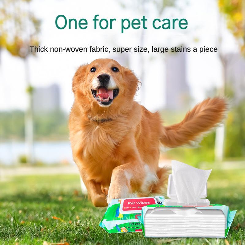 No-rinse pet cleaning wipes for quick bath-free grooming
