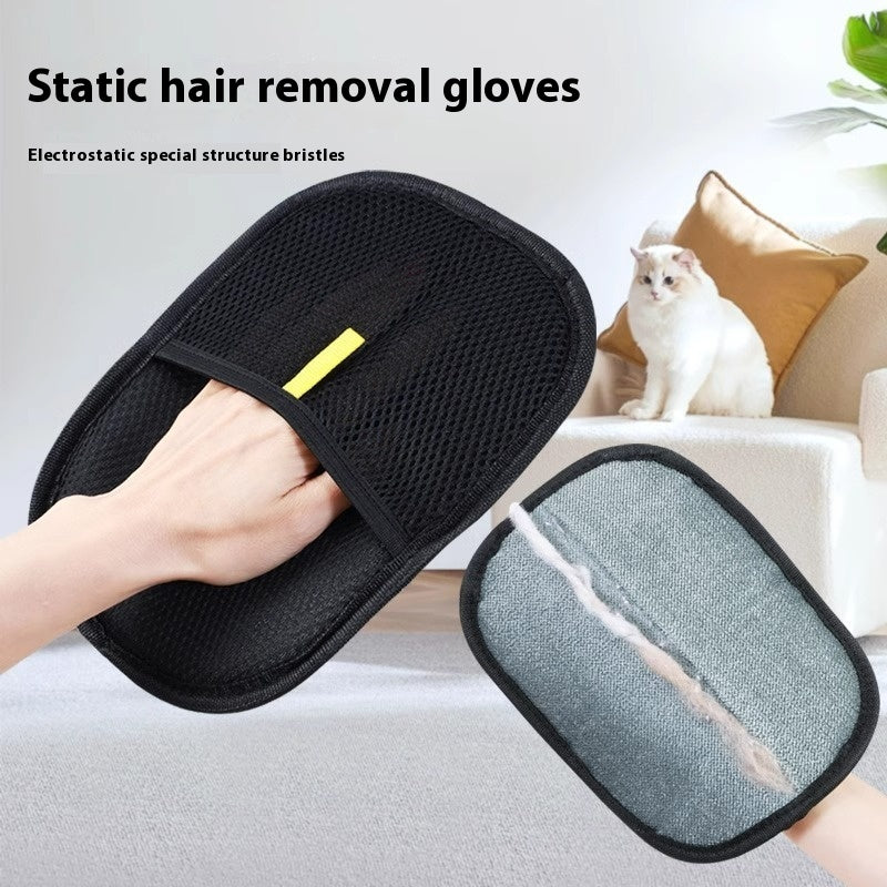 Grooming glove suitable for dogs, cats, rabbits, and small pets.