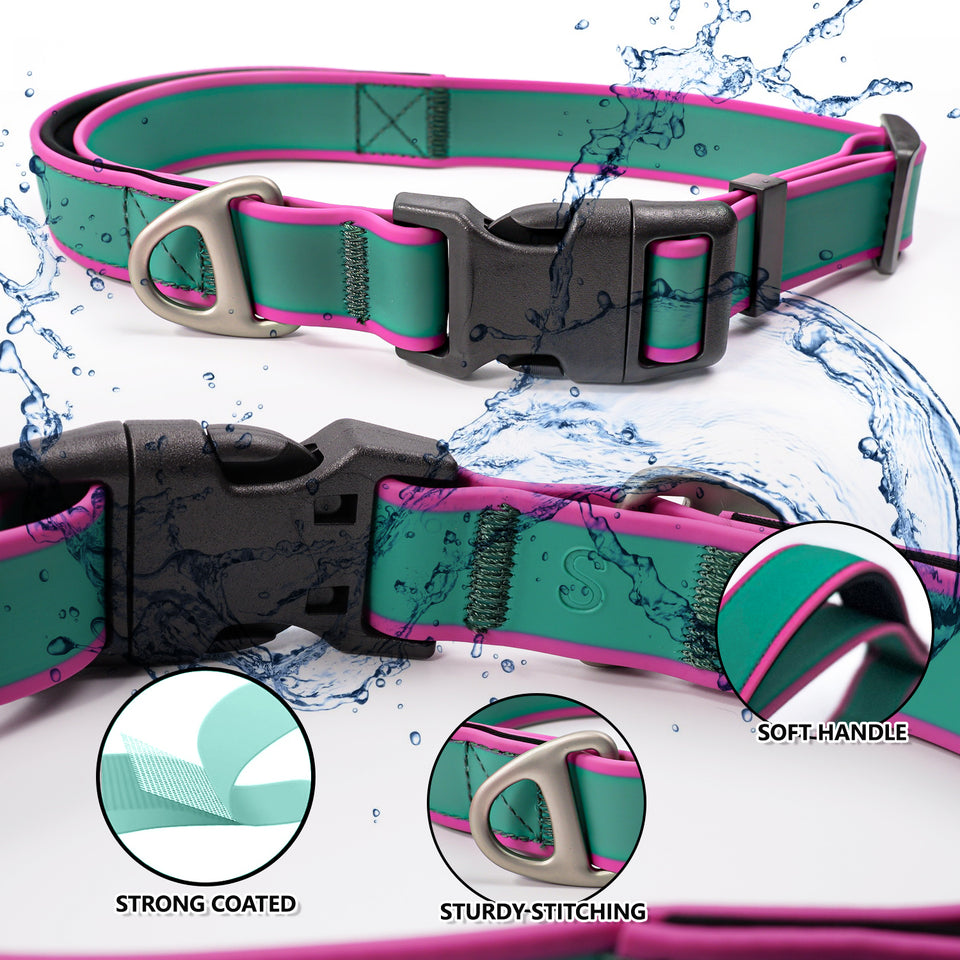 Tactical dog collar with control handle for training and walks