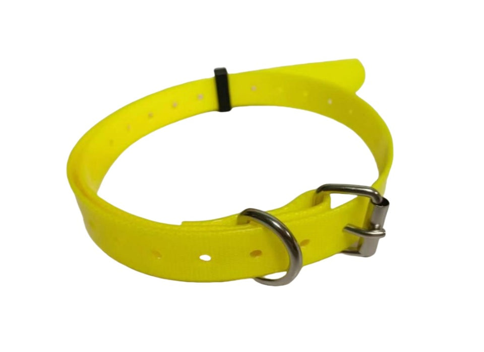 Yellow waterproof plastic collar for dogs and daily training